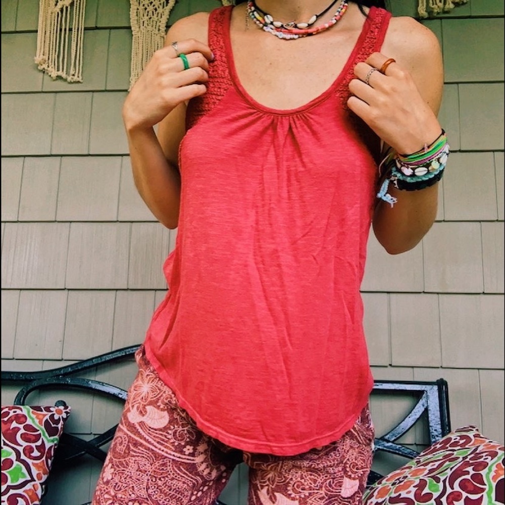 rustic reddish orange tank 🍊